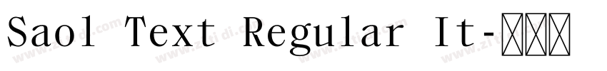 Saol Text Regular It字体转换